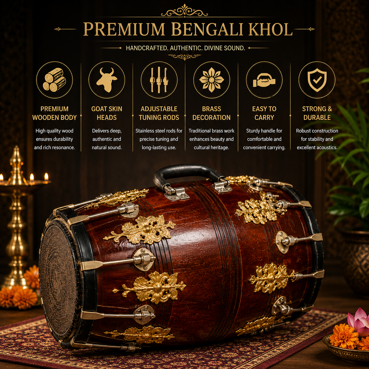 Vaishnav Naad Premium Dholok